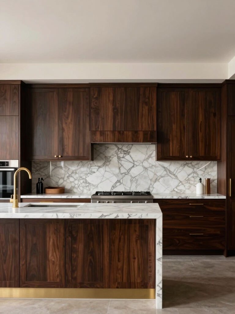 espresso cabinets enhance kitchens