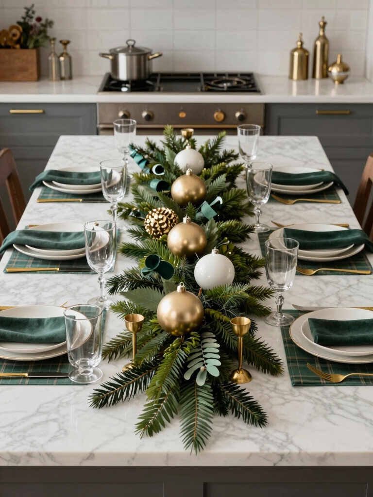 festive kitchen island decorations