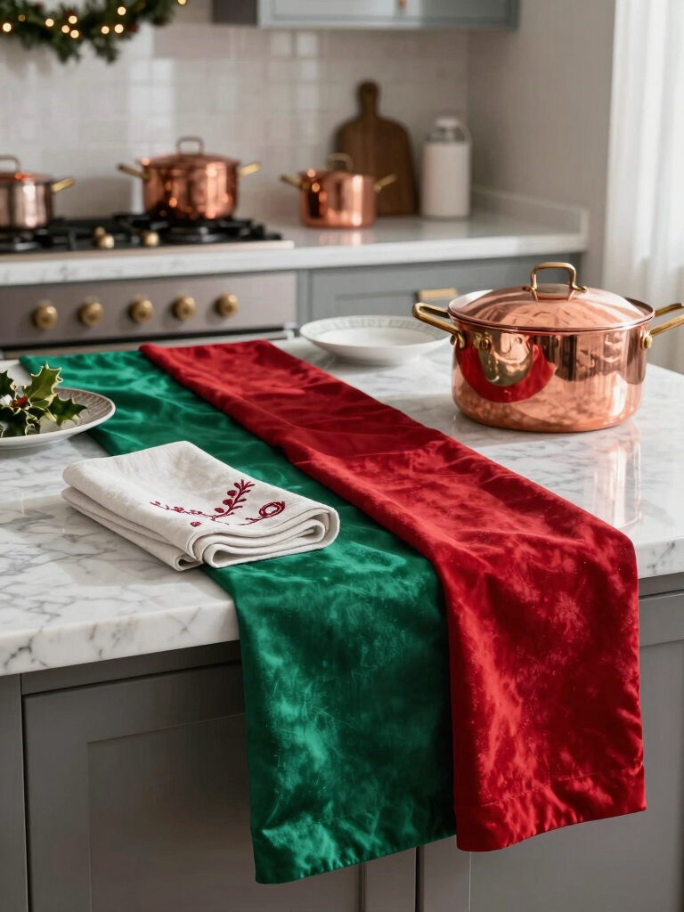 festive linens and textures