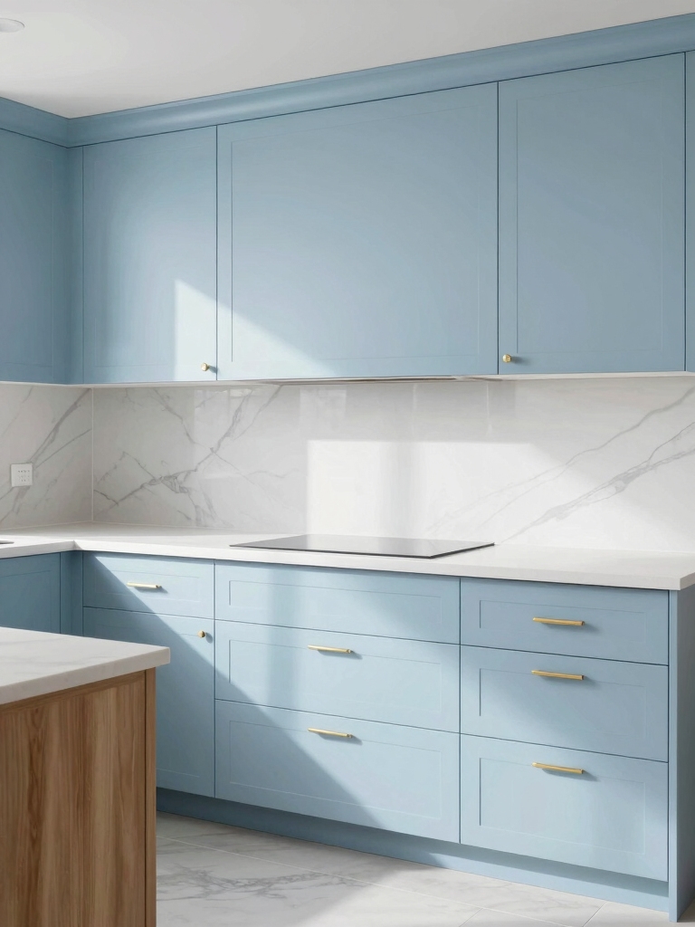 fresh calming kitchen design