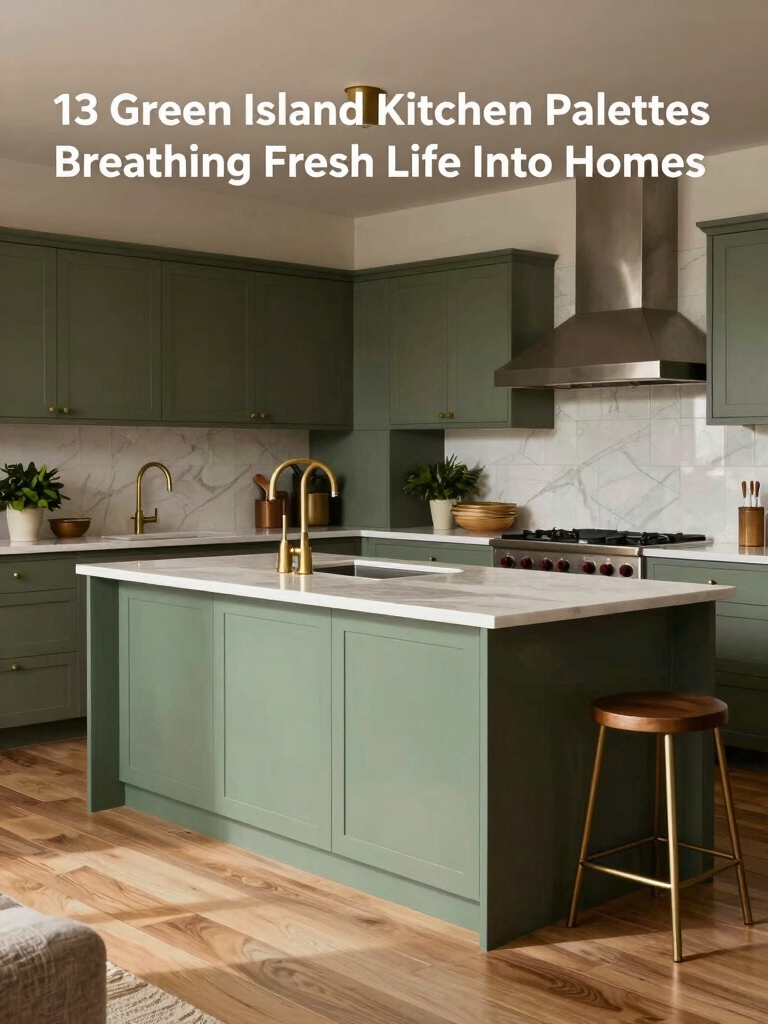 fresh green kitchen designs