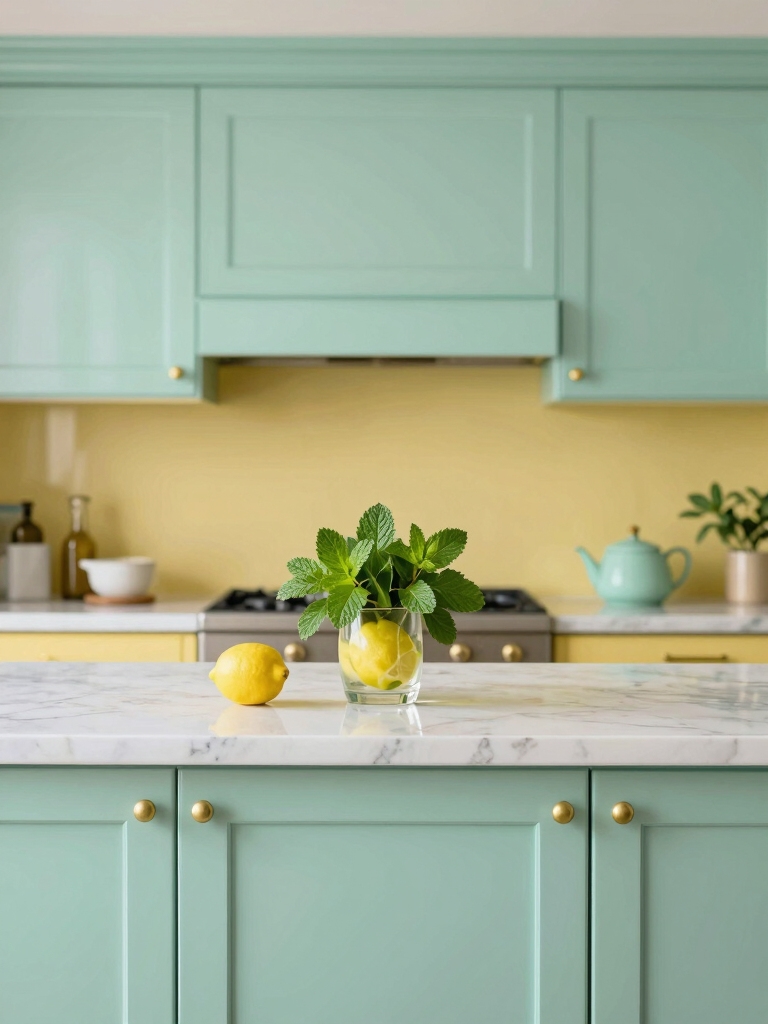 fresh mint lemon accents