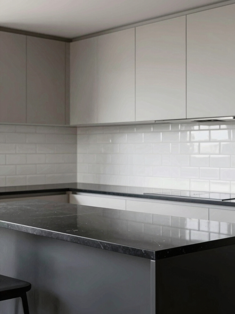 glossy subway tiles shine
