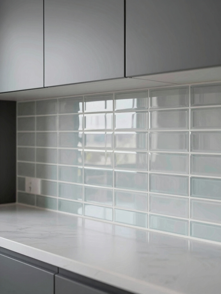 glossy tiles enhance kitchens
