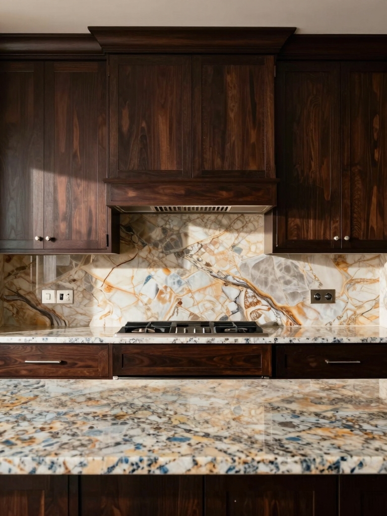 granite countertops dark cabinets