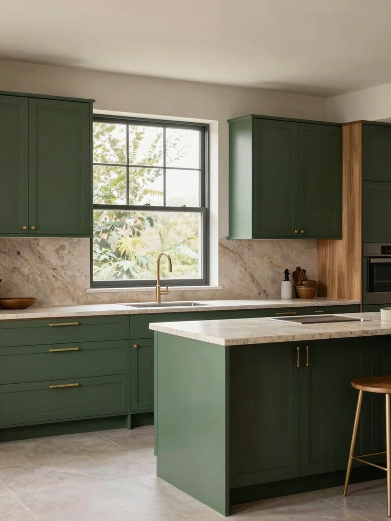 green cabinets enhance mood