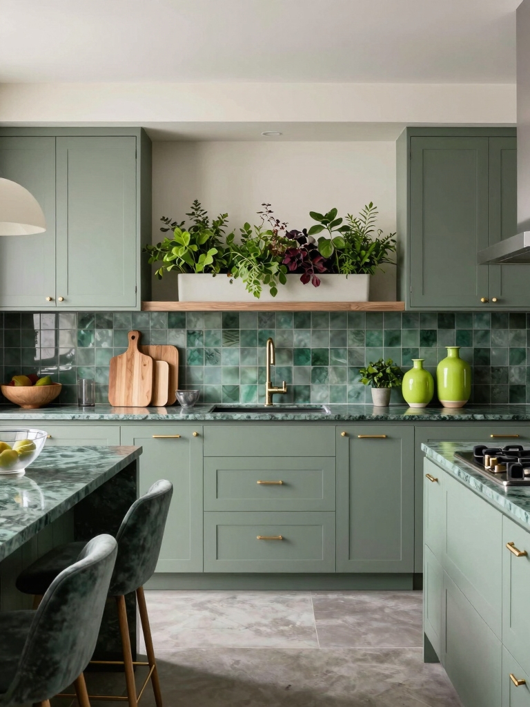 green kitchen design inspiration