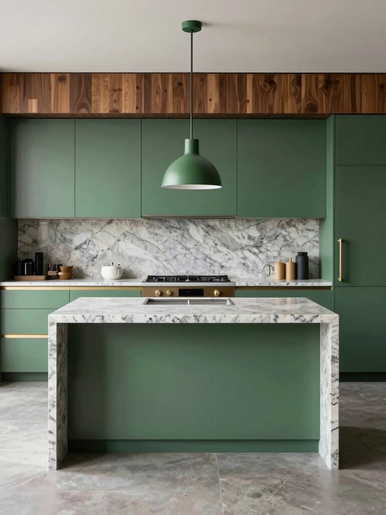 green kitchen island trends