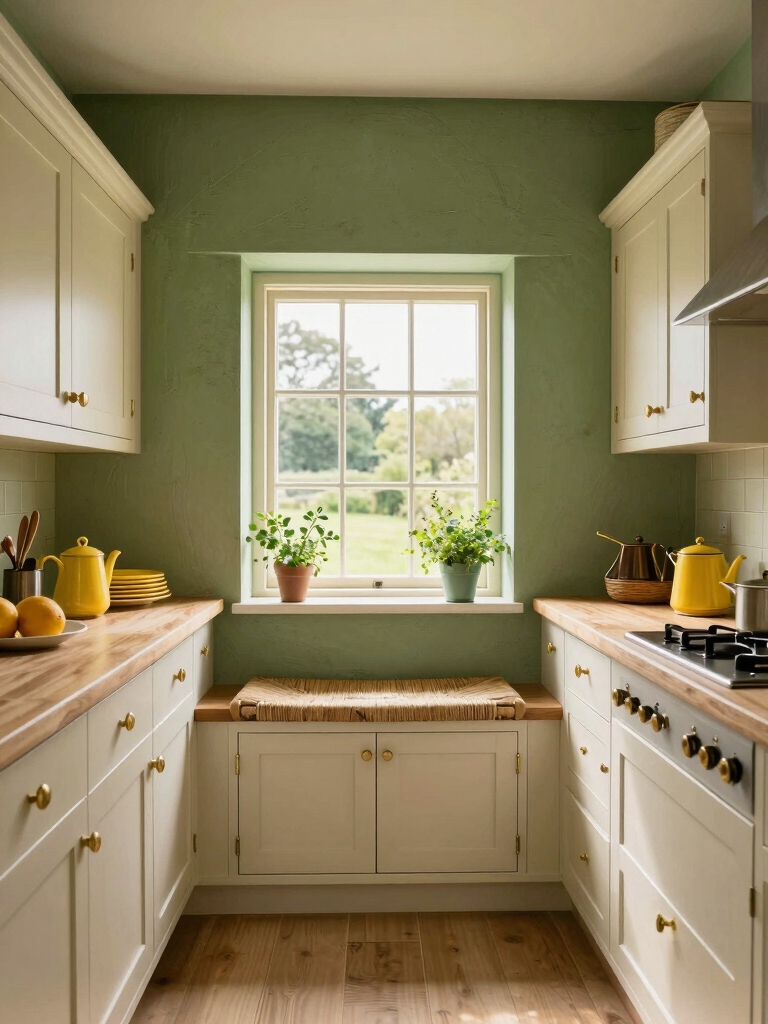 greens creams sunny accents