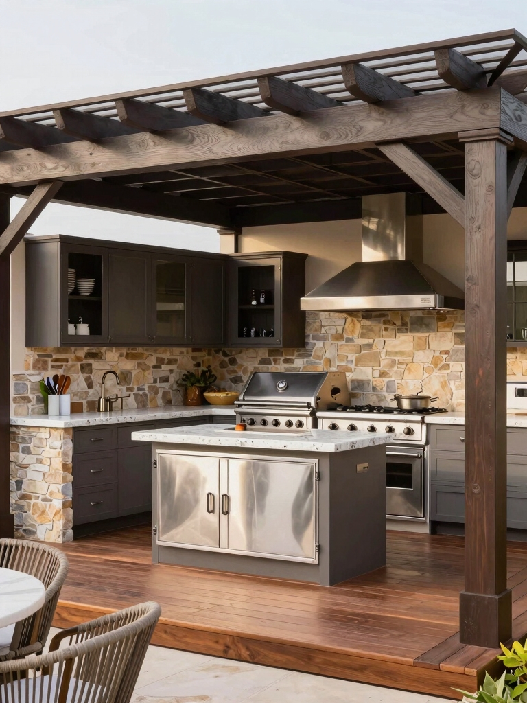 grilling comfort with pergola shade