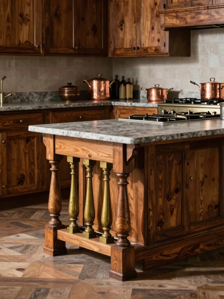 hand turned kitchen details