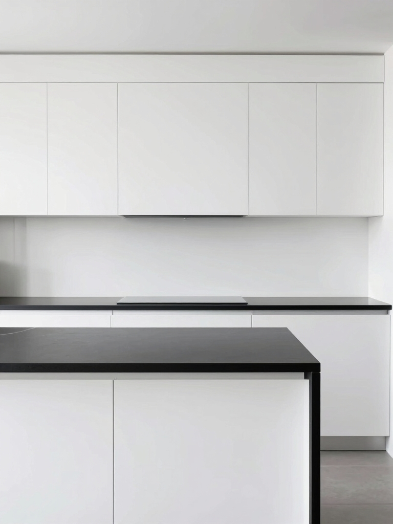 high contrast materials enhance cabinetry