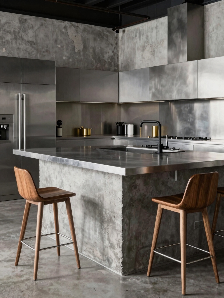 industrial chic kitchen design