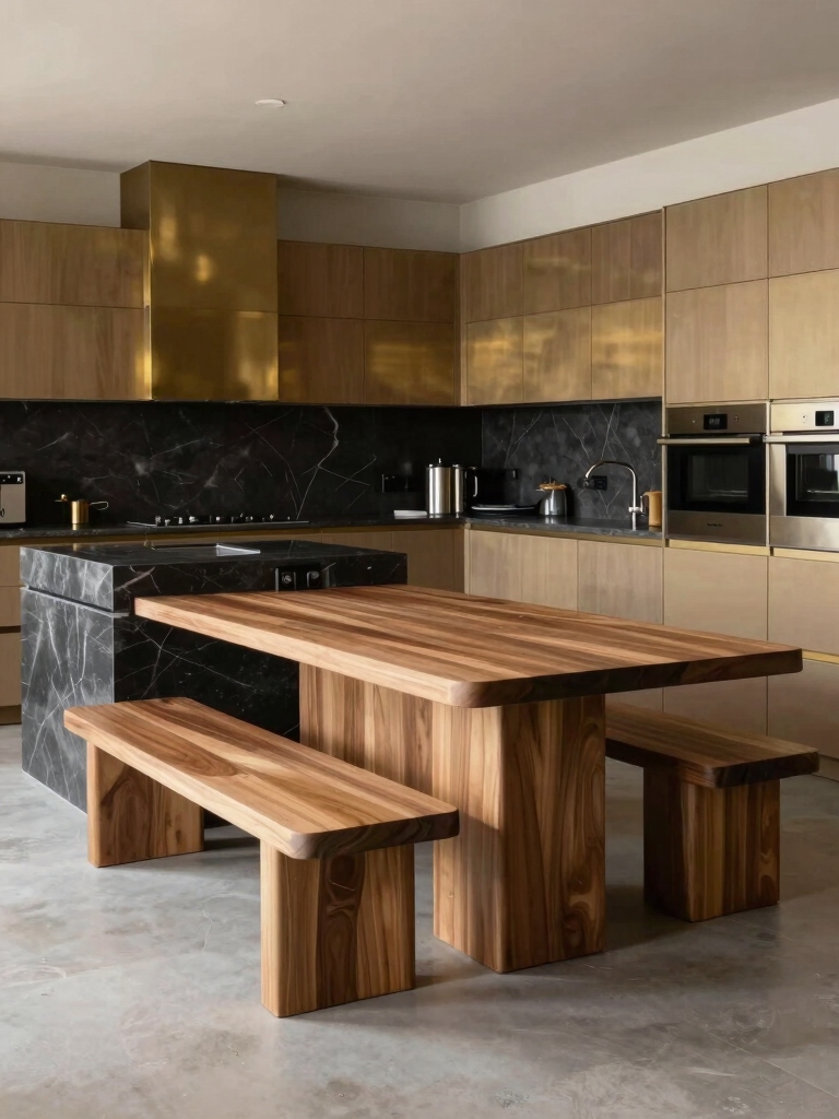 integrated seating for cooking