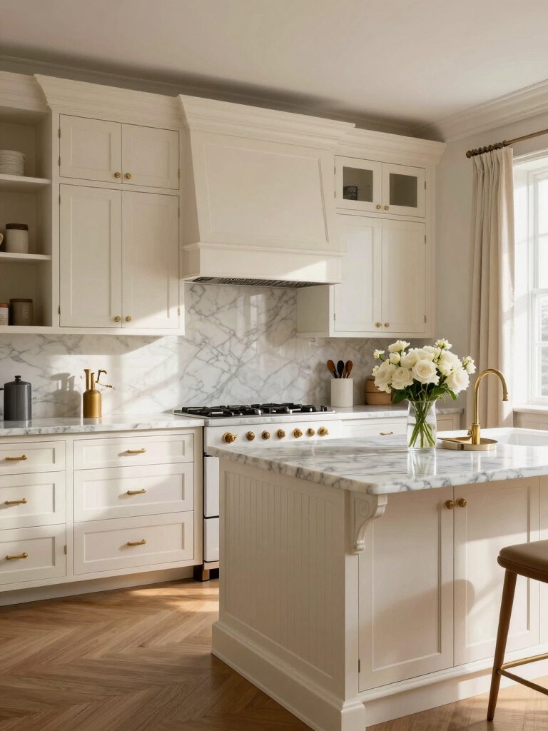 inviting antique white kitchens