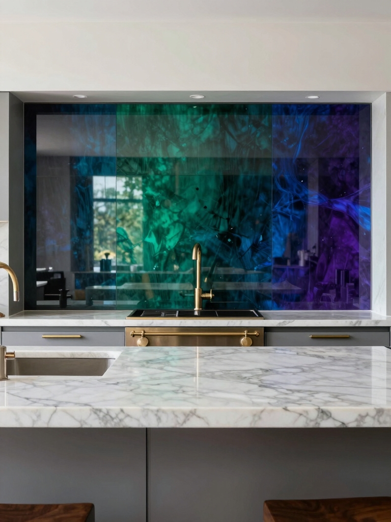 jewel toned glass accents