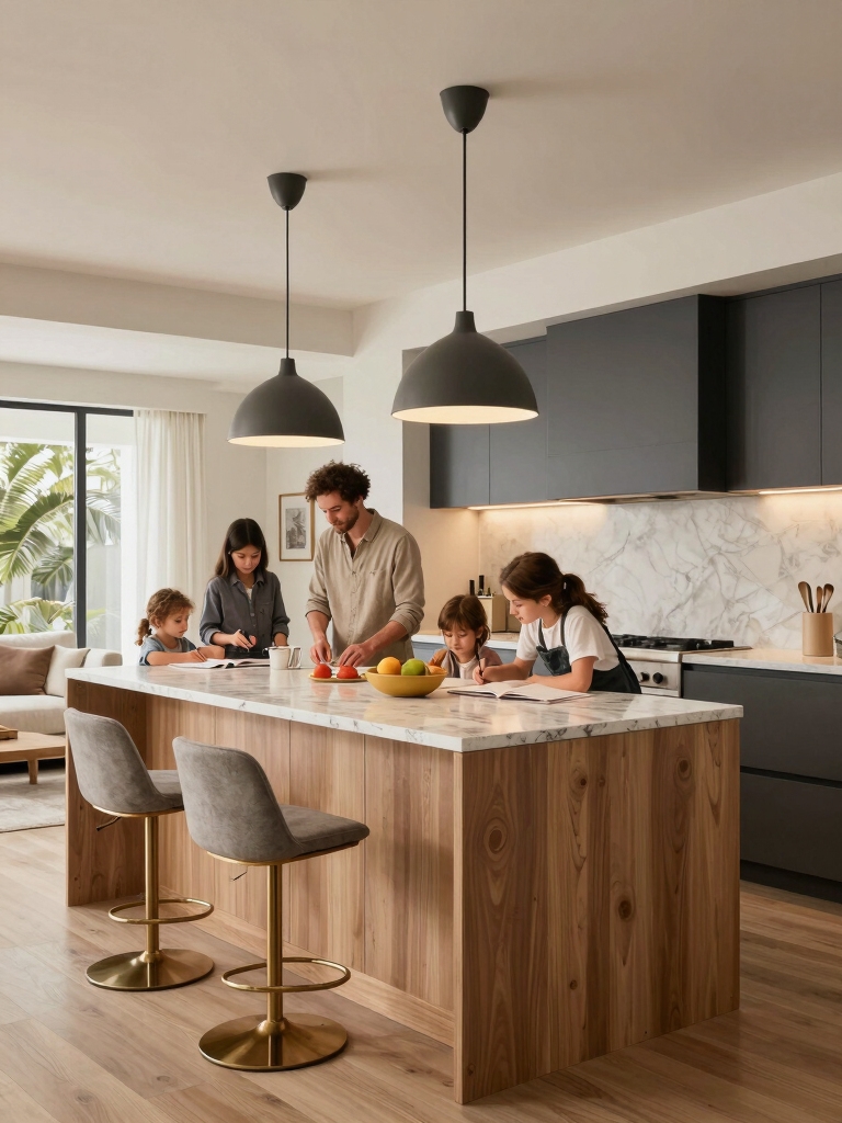 kitchen island social hub