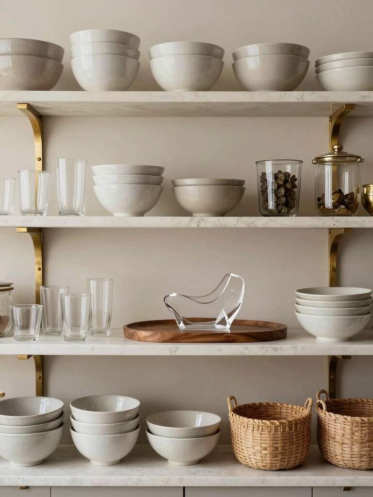 kitchen shelf styling tips