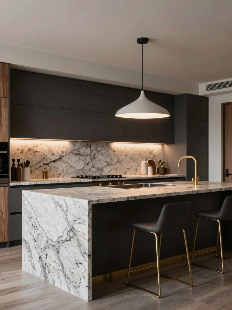 layered ambient kitchen lighting