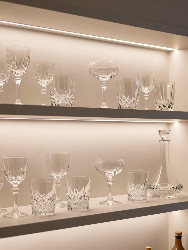 layered glassware for sparkle