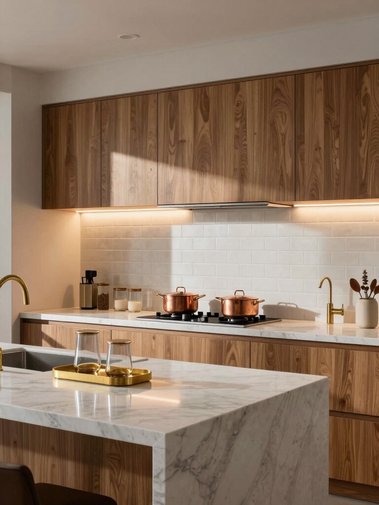 layered kitchen lighting design