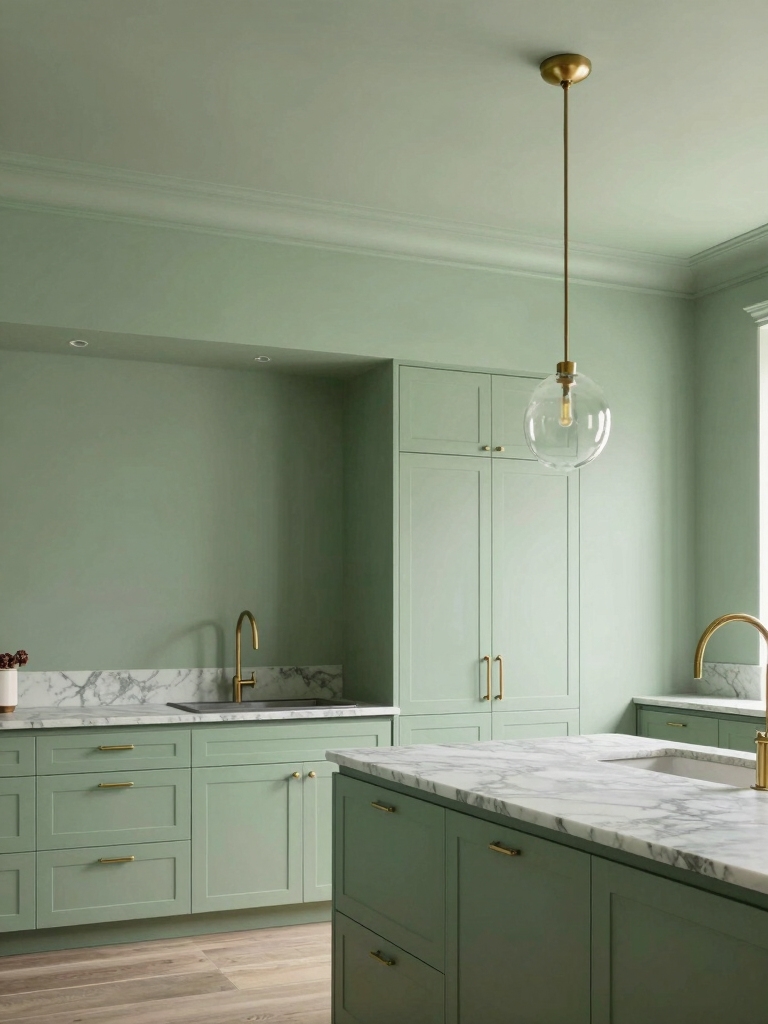 light green kitchen walls