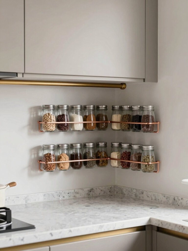magnetic spice jars organization