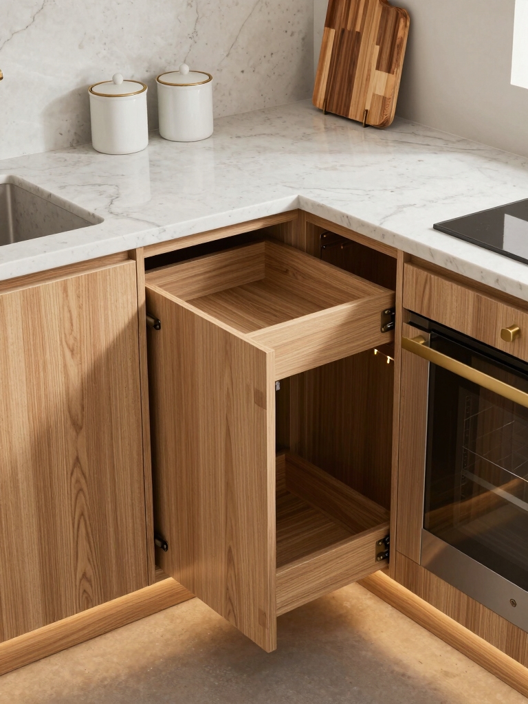 maximize corner cabinet storage