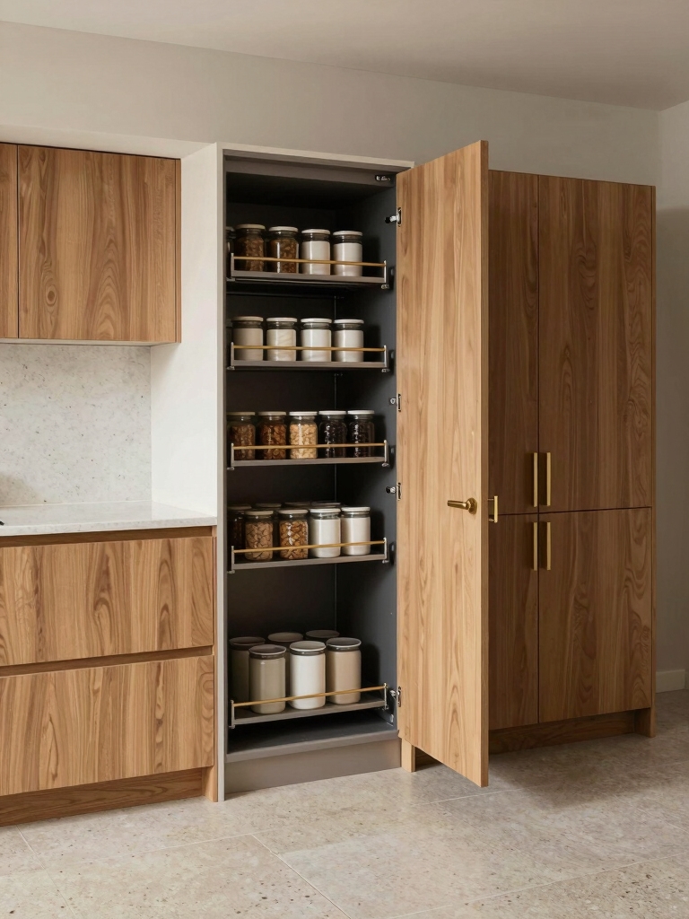 maximizing narrow kitchen storage