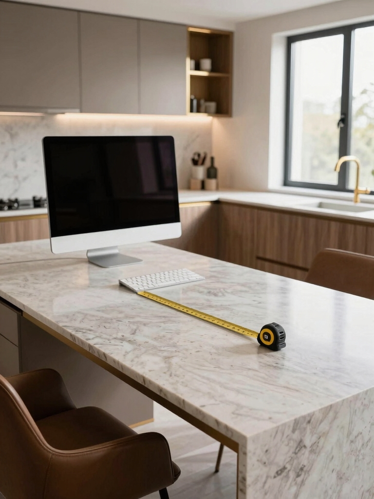 measure kitchen desk space