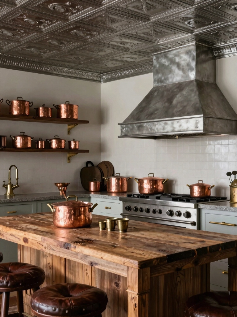 metal accents enhance kitchens