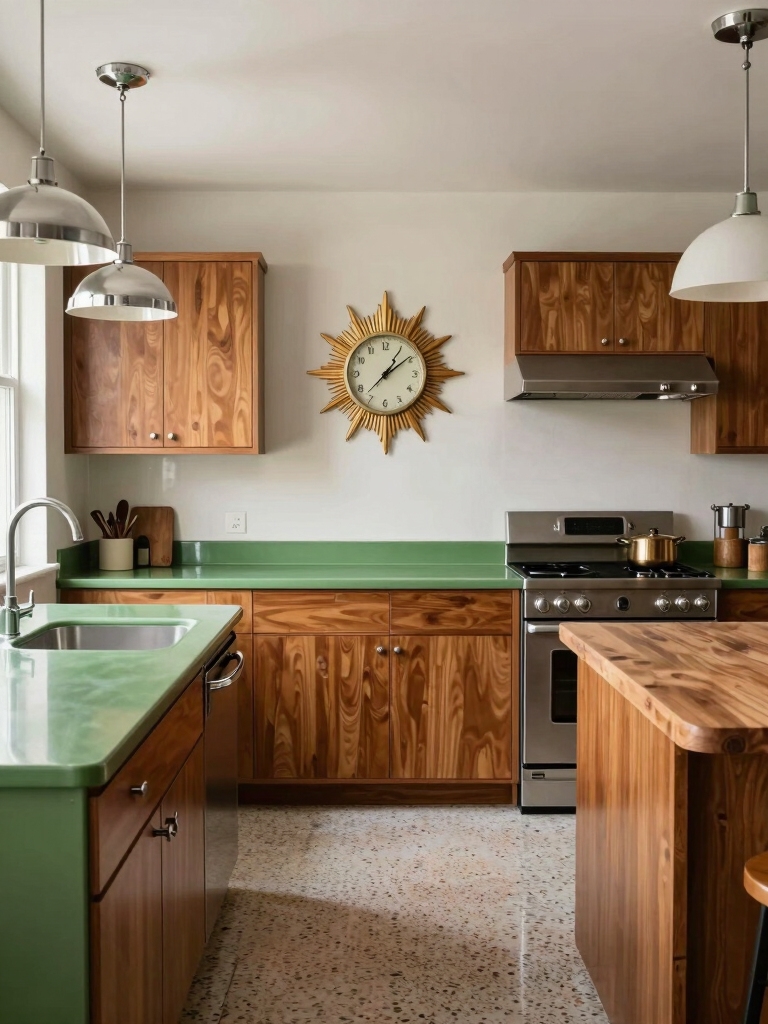 mid century modern kitchen style