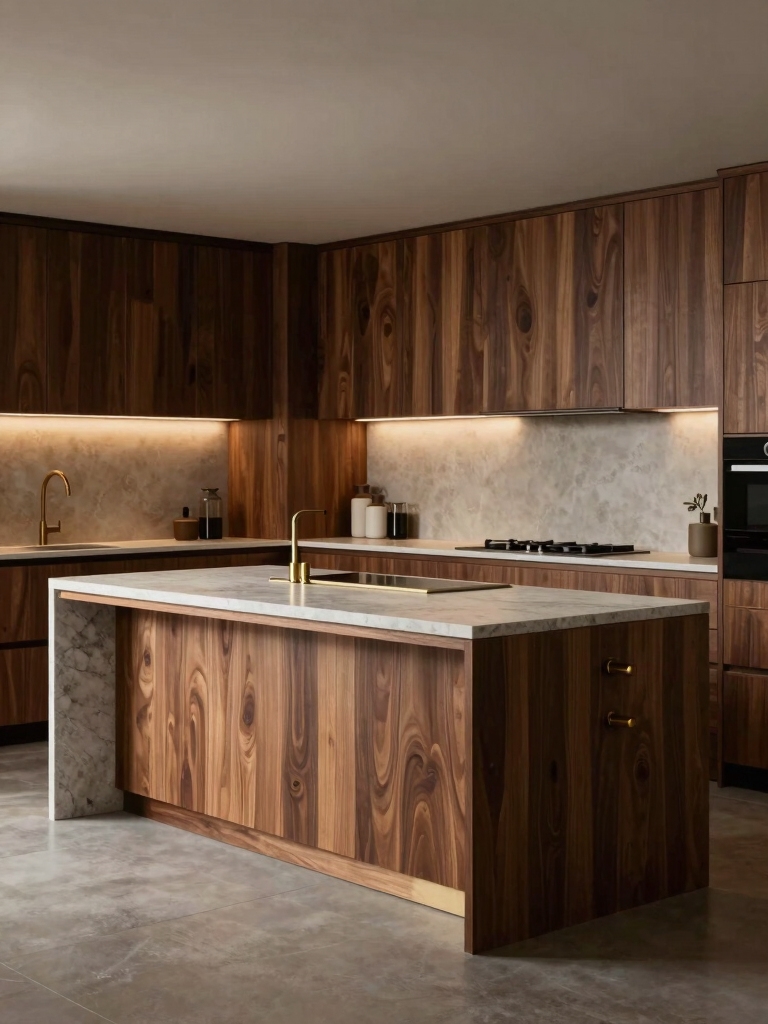 minimalist wood kitchen islands