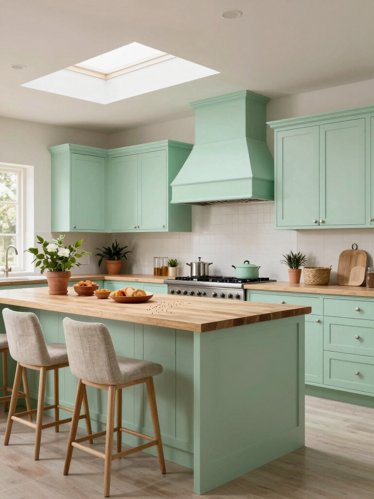 mint accents natural textures