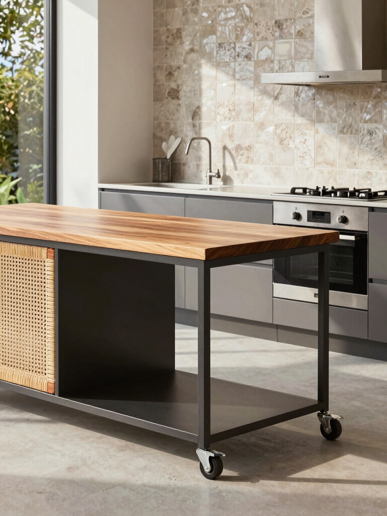 mobile kitchen island construction