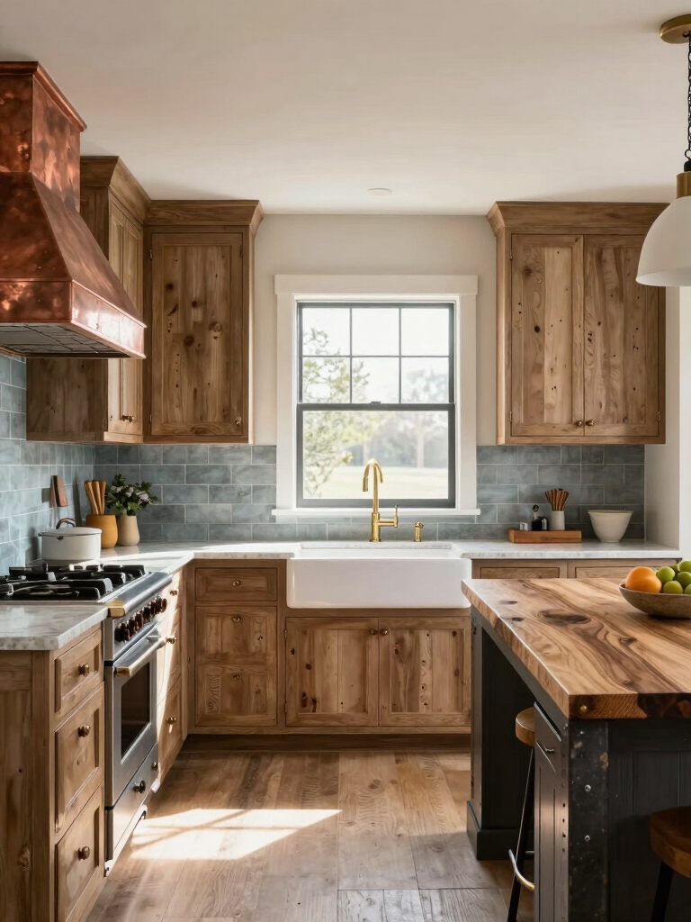 modern rustic kitchen warmth