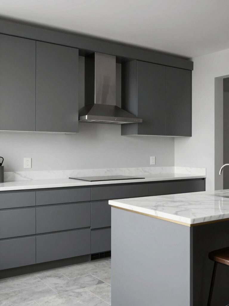 monochrome kitchen design strategy