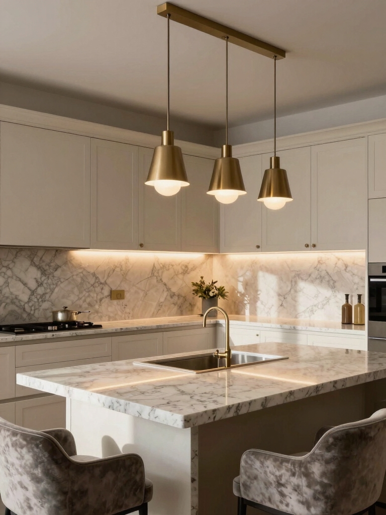 mood setting island lighting