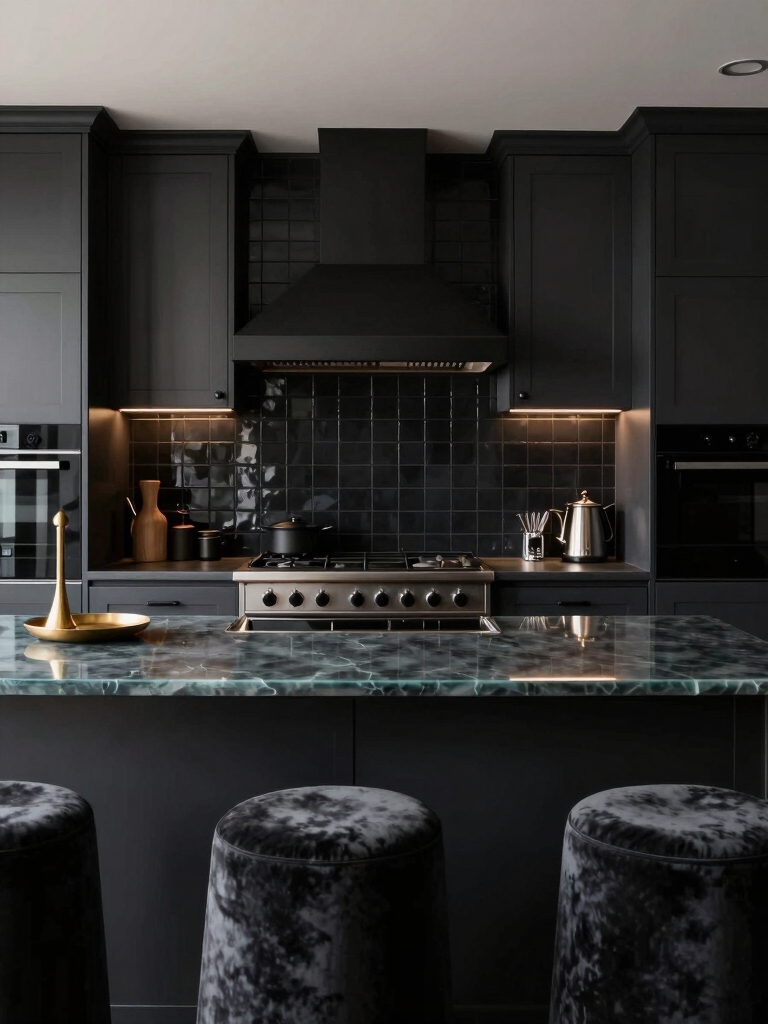 moody kitchens maximize small spaces