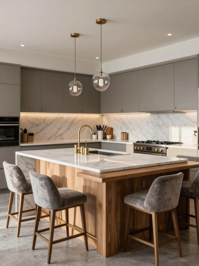 multifunctional kitchen island design