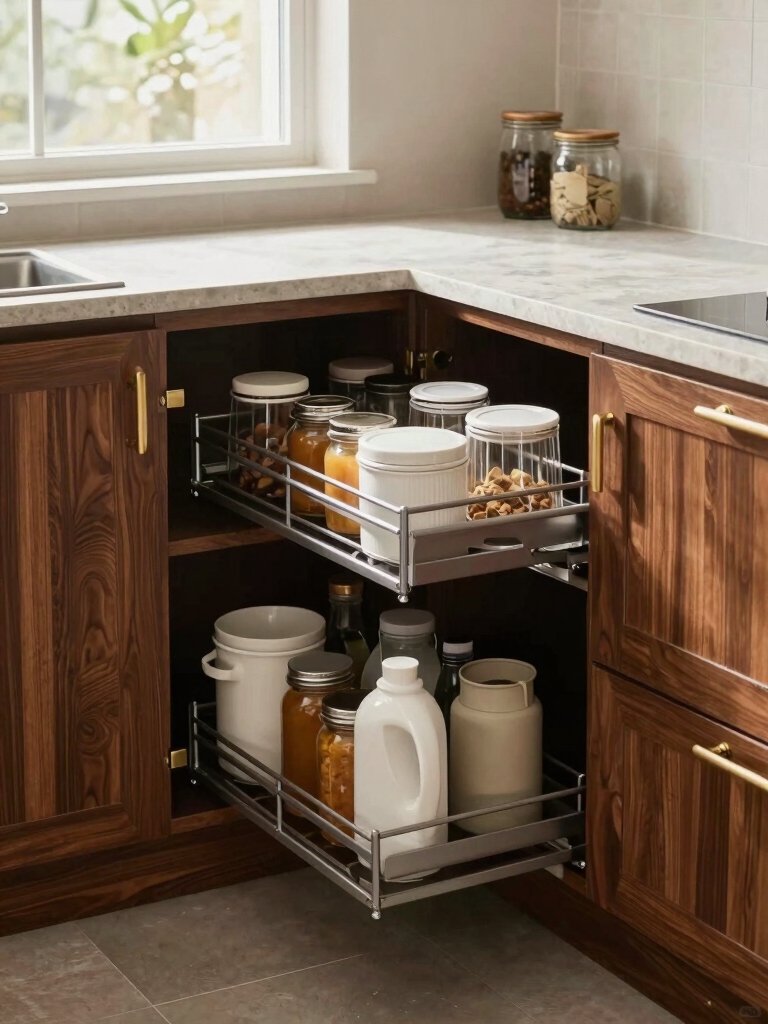 narrow pullouts for essentials