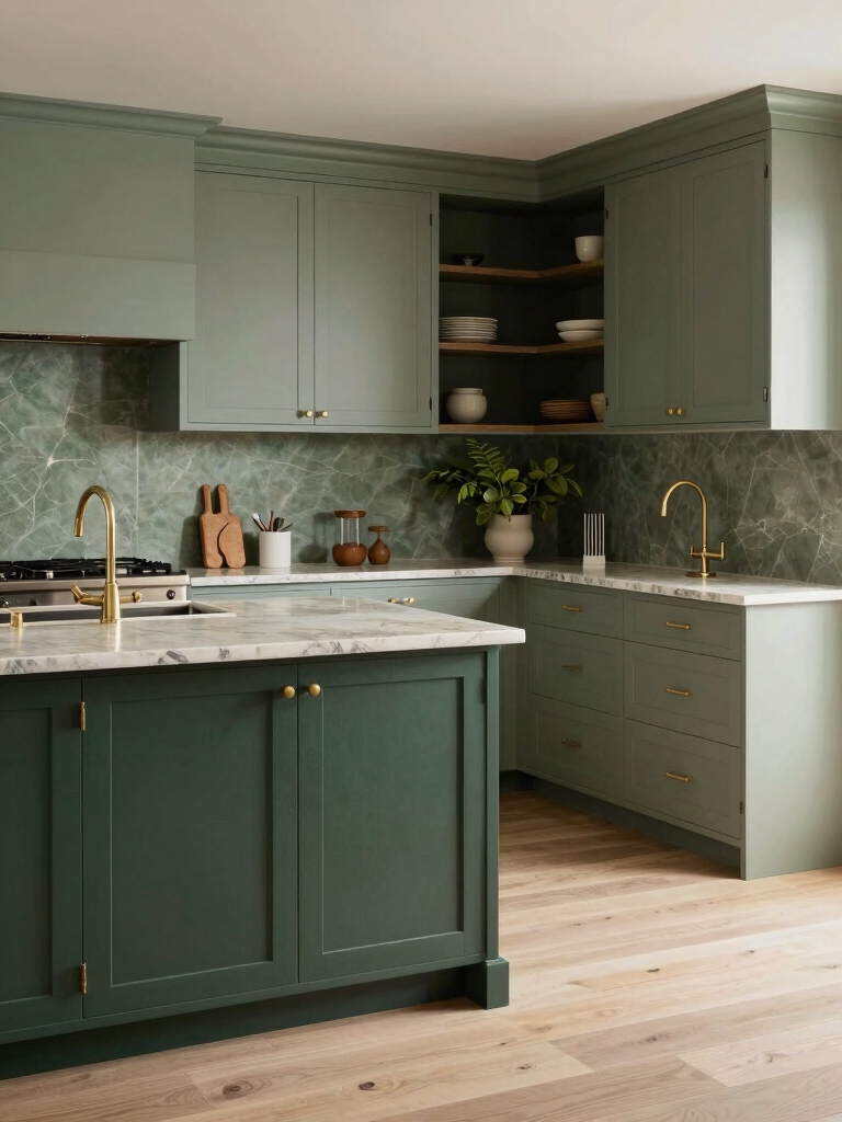nature inspired calm kitchen design