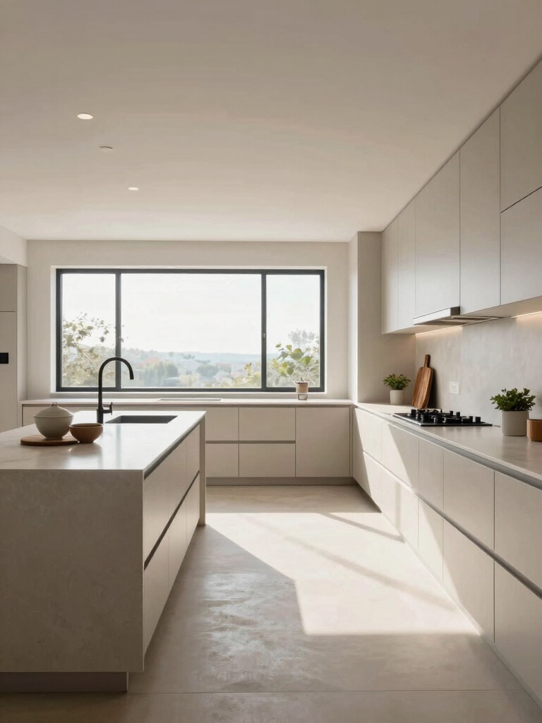 open connected kitchen spaces
