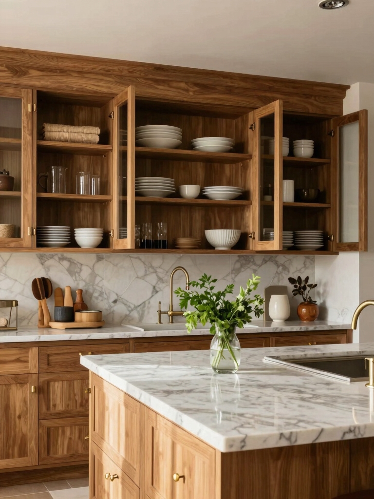 open shelves enhance kitchens