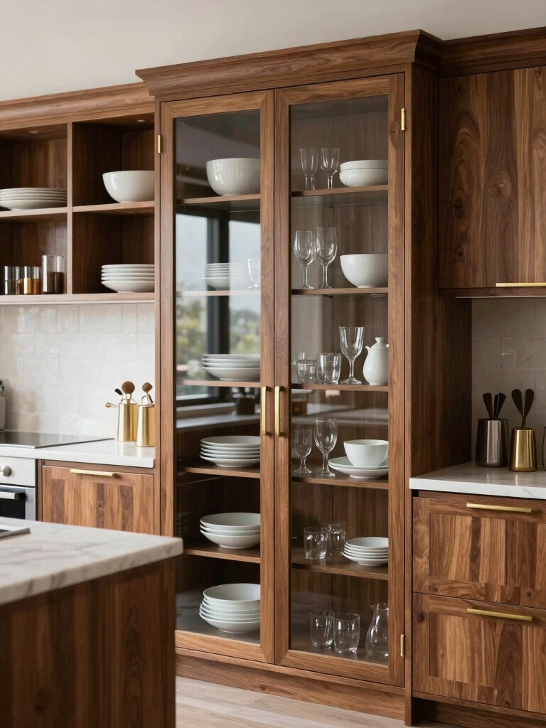 open shelves versus closed cabinets