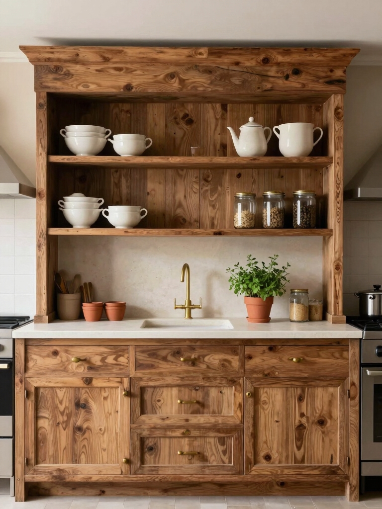 open shelving enhances kitchen appeal