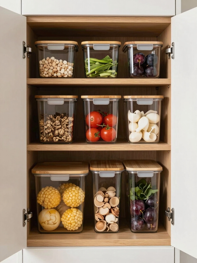 organize with clear containers