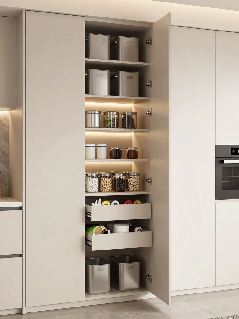 organized kitchen reduced clutter