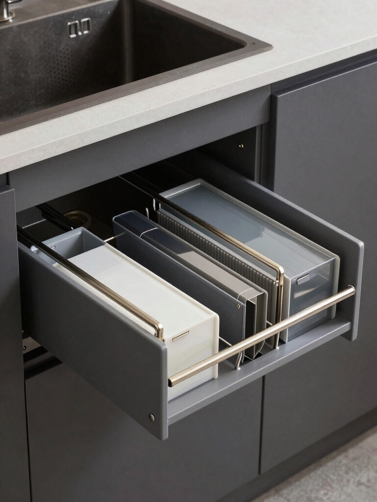 organized under sink storage solutions