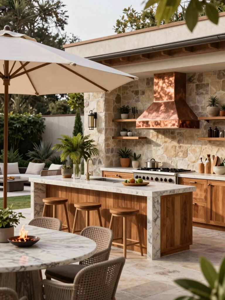 outdoor kitchen hangout ideas